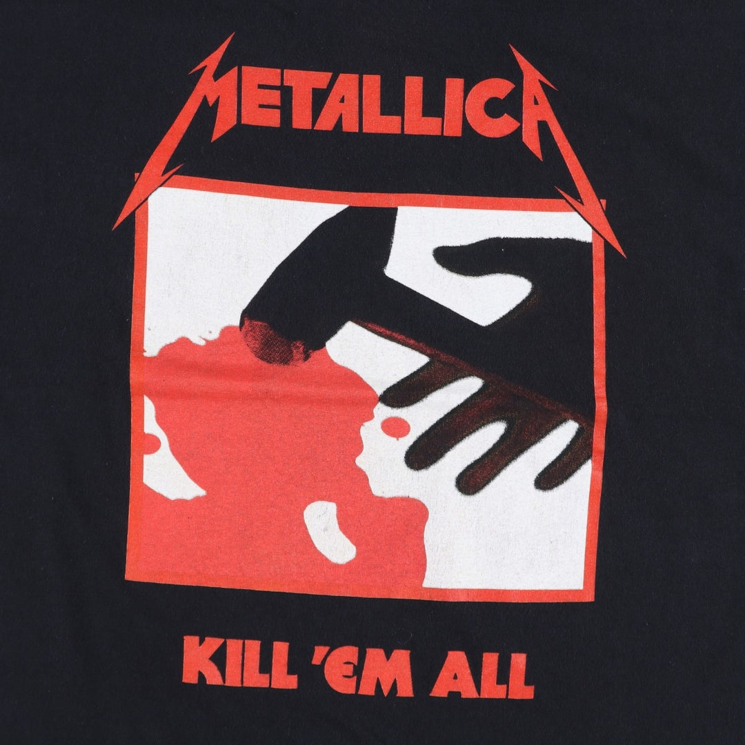 METALLICA Metallica Band T-shirt Band T Men's XL size cotton black type Vintage Second Hand