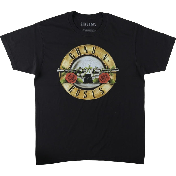 GUNS N' ROSES Guns N' Roses Band T-shirt Band T Men's L size cotton black type Vintage Second Hand