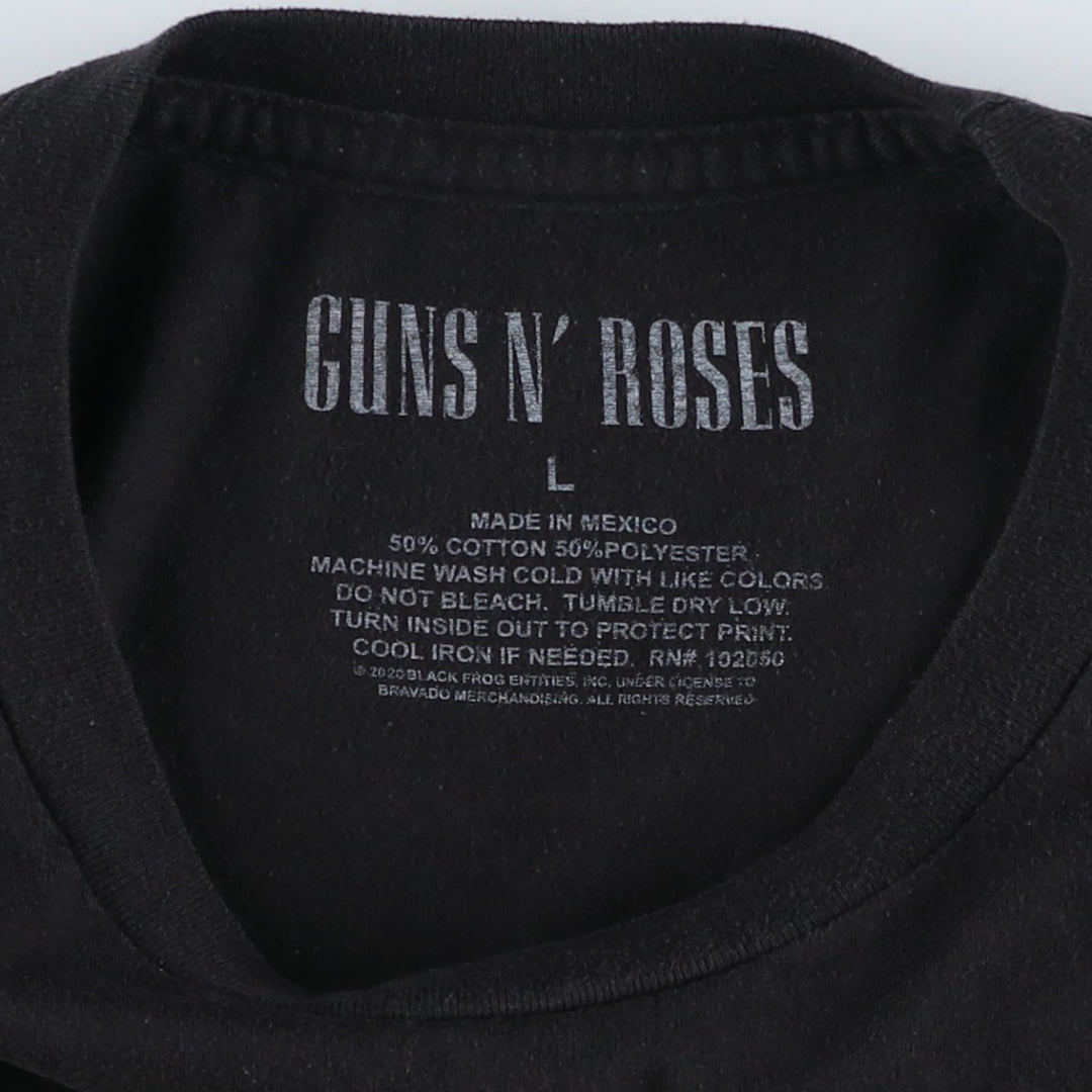 GUNS N' ROSES Guns N' Roses Band T-shirt Band T Men's L size cotton black type Vintage Second Hand