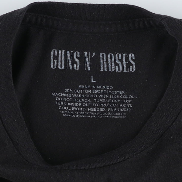 GUNS N' ROSES Guns N' Roses Band T-shirt Band T Men's L size cotton black type Vintage Second Hand