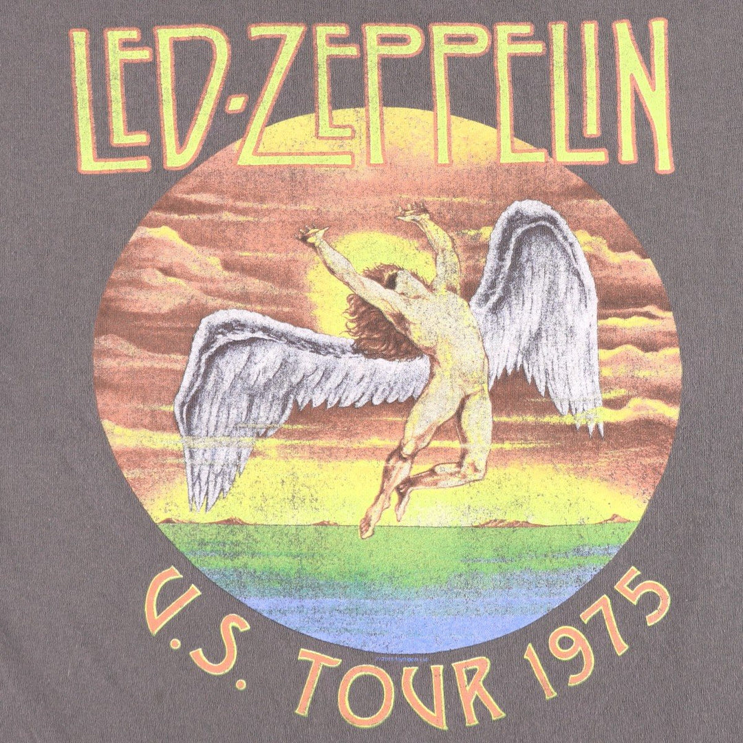 LED ZEPPELIN Led Zeppelin Band T-shirt Band T Men's XL cotton Charcoal Vintage Second Hand