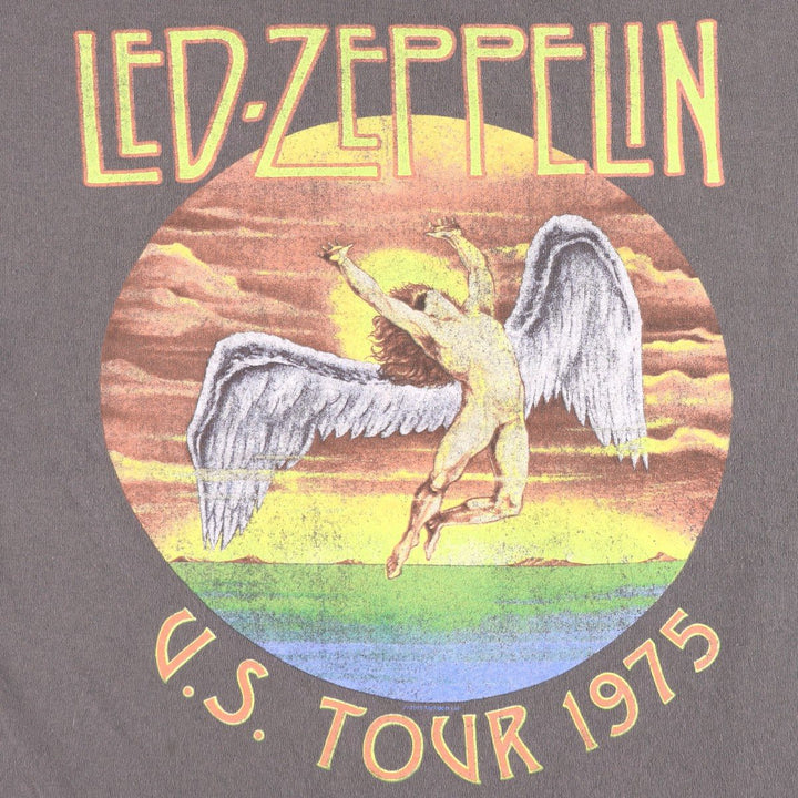 LED ZEPPELIN Led Zeppelin Band T-shirt Band T Men's XL cotton Charcoal Vintage Second Hand