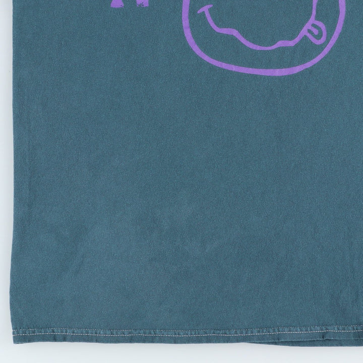 NIRVANA Nirvana Band T-shirt Band T Men's S size cotton blue type Vintage Second Hand