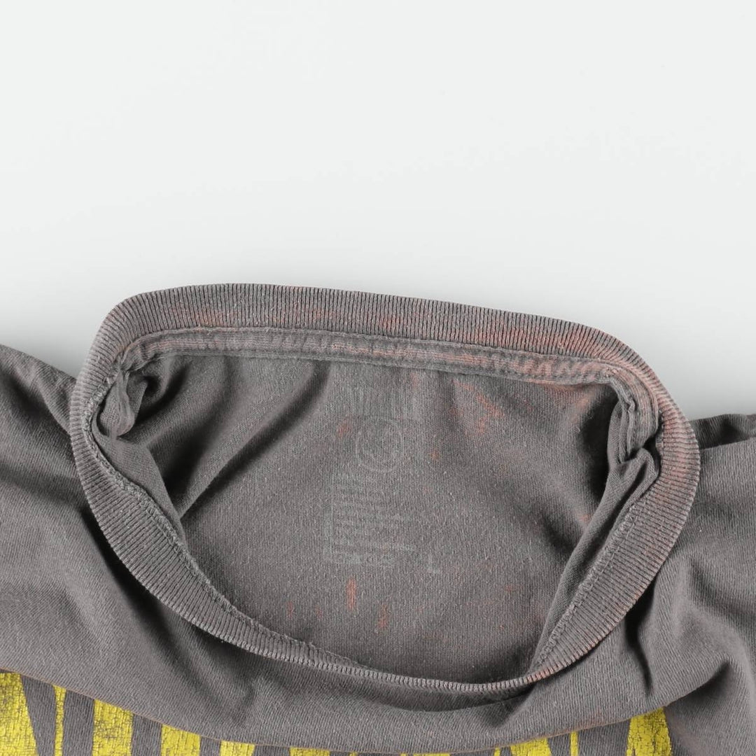 NIRVANA Nirvana Band T-shirt, Band T, Men's L size cotton gray type Vintage Second Hand