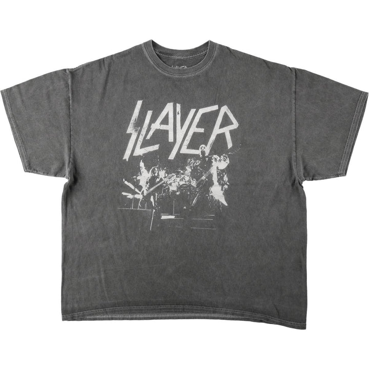SLAYER Band T-shirt, Men's L size cotton gray type Vintage Second Hand