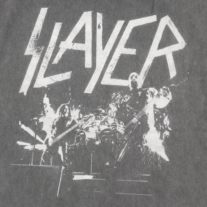 SLAYER Band T-shirt, Men's L size cotton gray type Vintage Second Hand