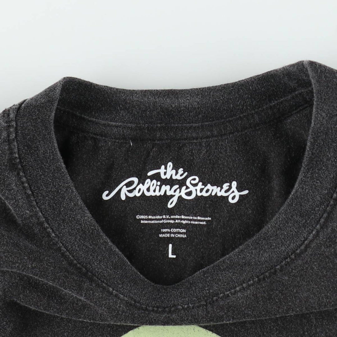 The Rolling Stones Band T-shirt, Band T, Men's L size cotton Charcoal Vintage Second Hand