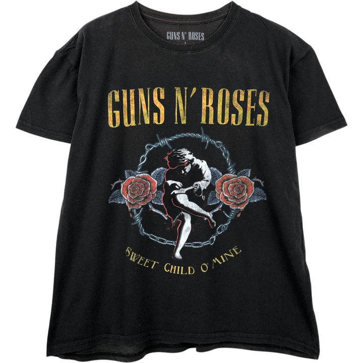 GUNS N' ROSES Guns N' Roses Band T-shirt Band T Men's L size cotton black type Vintage Second Hand