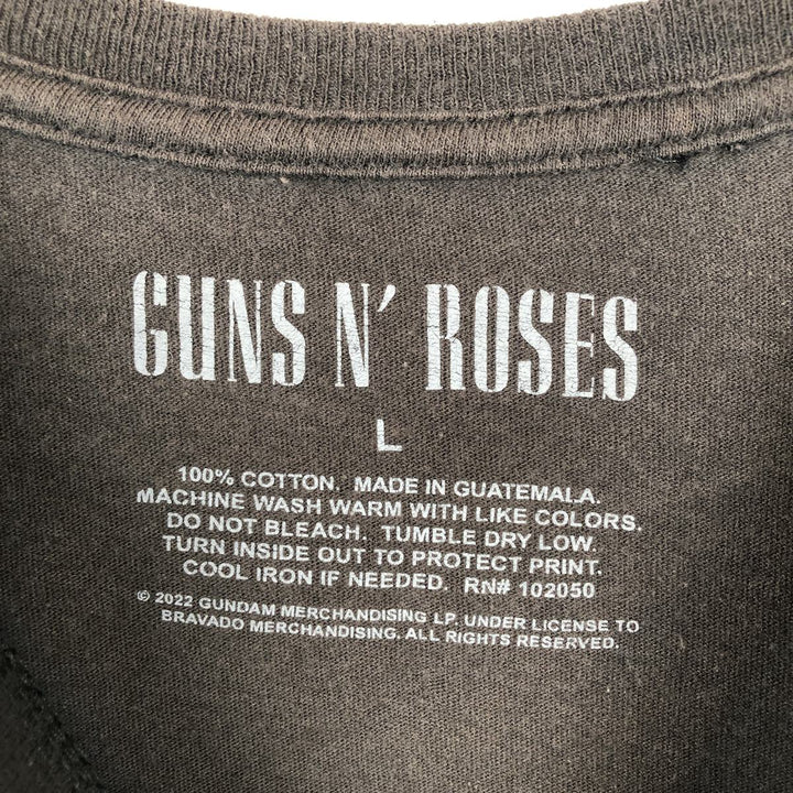 GUNS N' ROSES Guns N' Roses Band T-shirt Band T Men's L size cotton black type Vintage Second Hand
