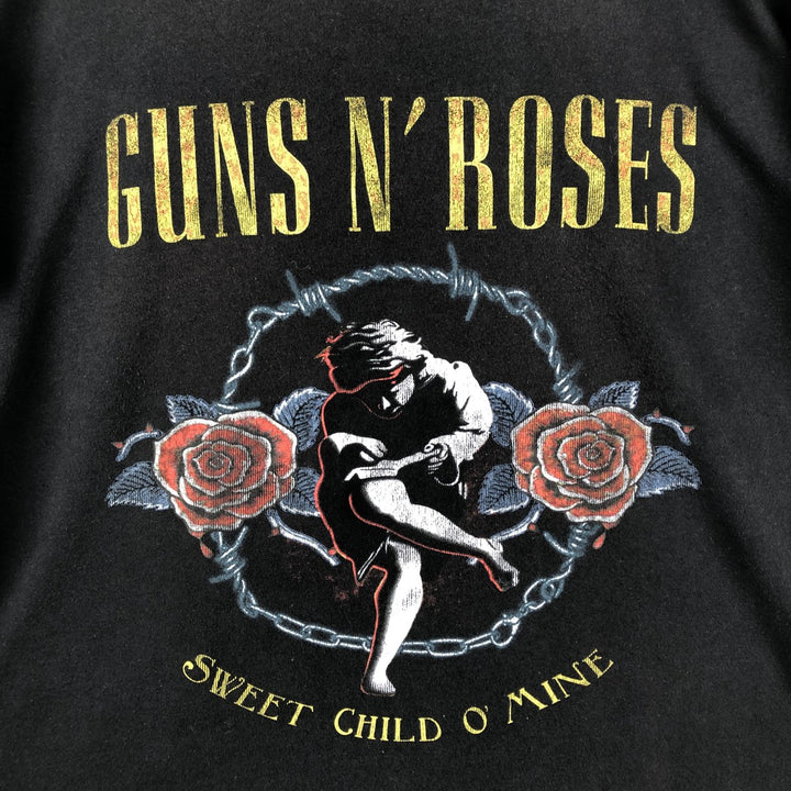 GUNS N' ROSES Guns N' Roses Band T-shirt Band T Men's L size cotton black type Vintage Second Hand