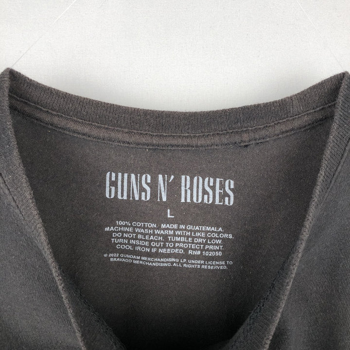 GUNS N' ROSES Guns N' Roses Band T-shirt Band T Men's L size cotton black type Vintage Second Hand