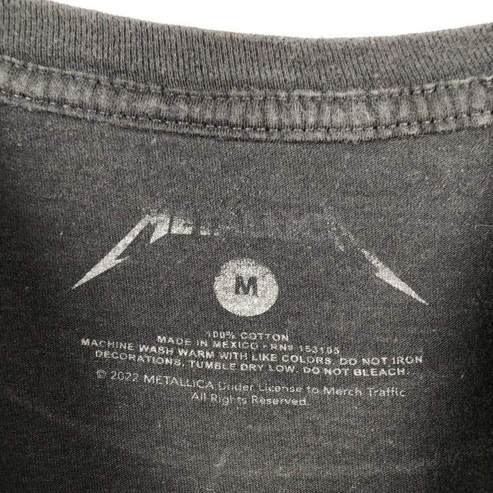 METALLICA Metallica Band T-shirt Band T Men's M size cotton black type Vintage Second Hand