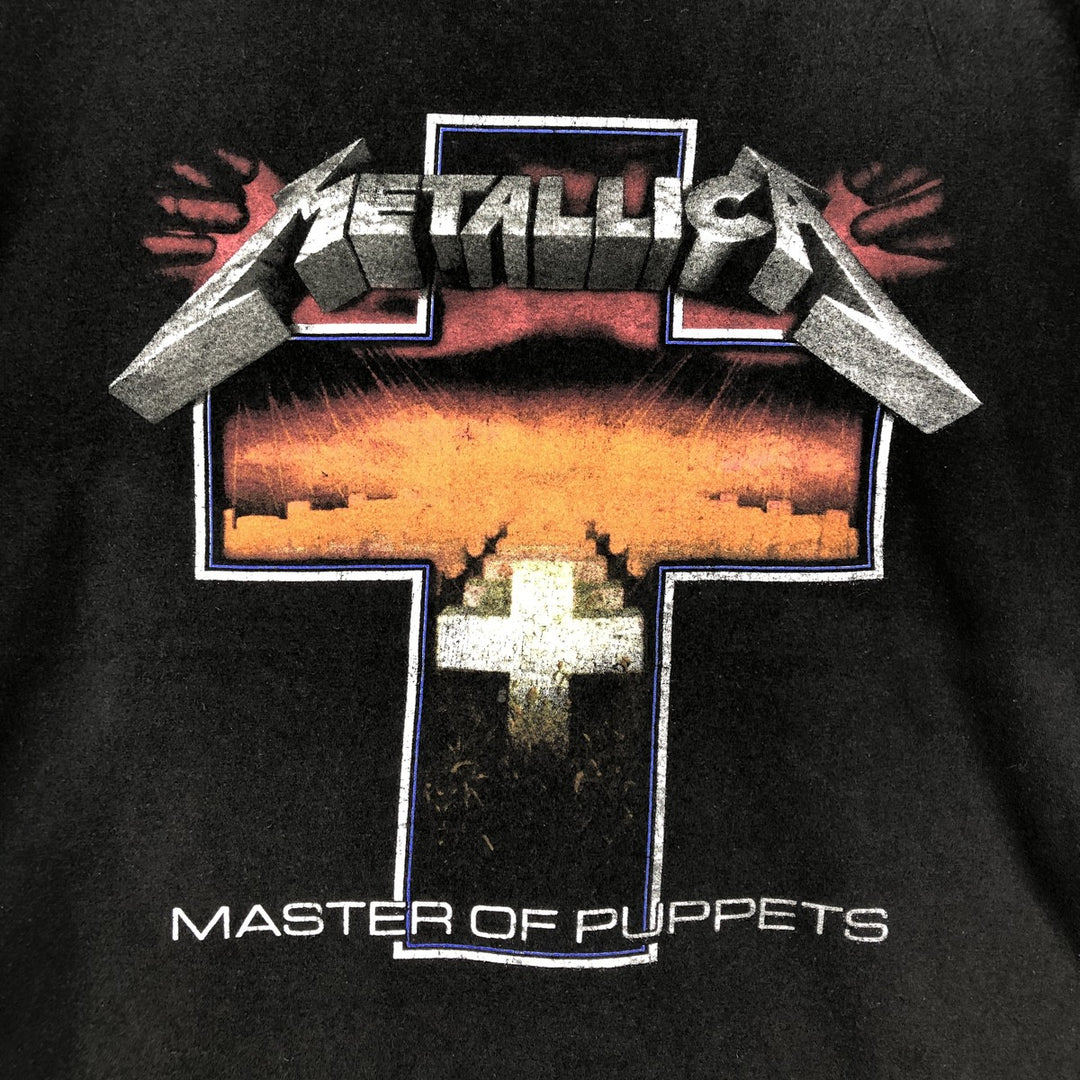 METALLICA Metallica Band T-shirt Band T Men's M size cotton black type Vintage Second Hand
