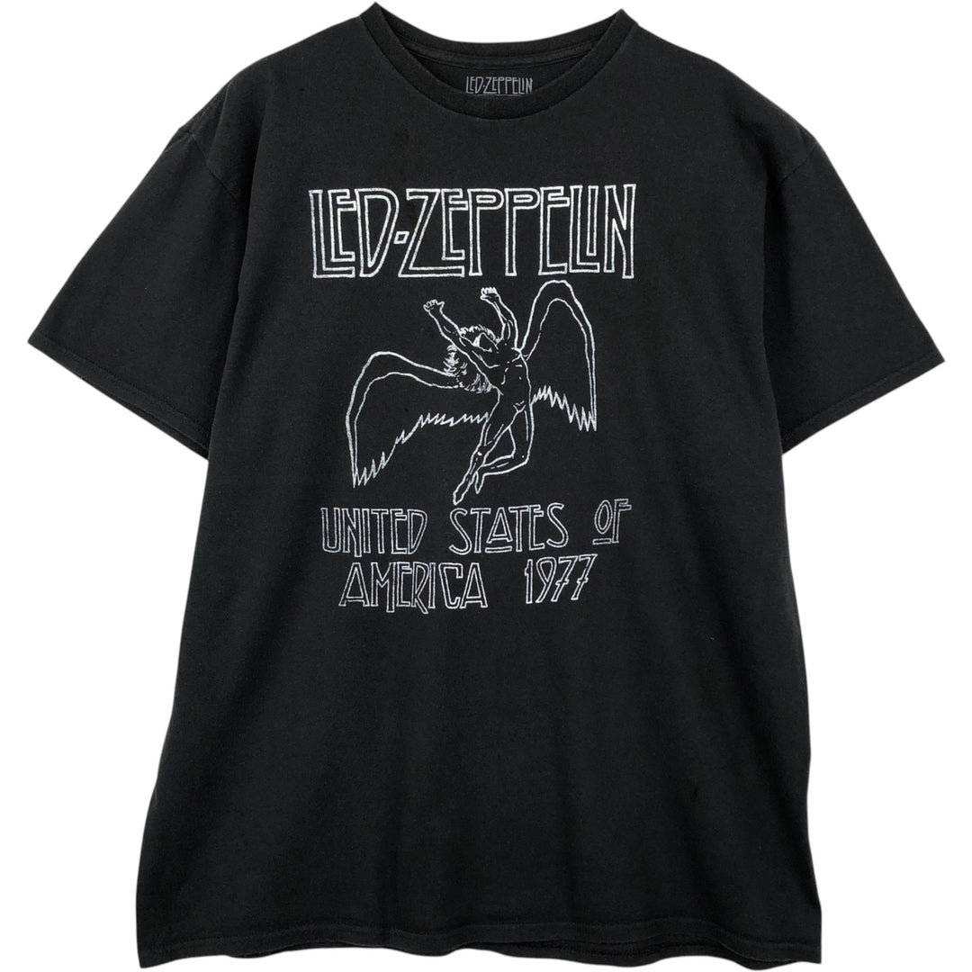 LED ZEPPELIN Led Zeppelin Band T-shirt Band T Men's XL cotton black type Vintage Second Hand