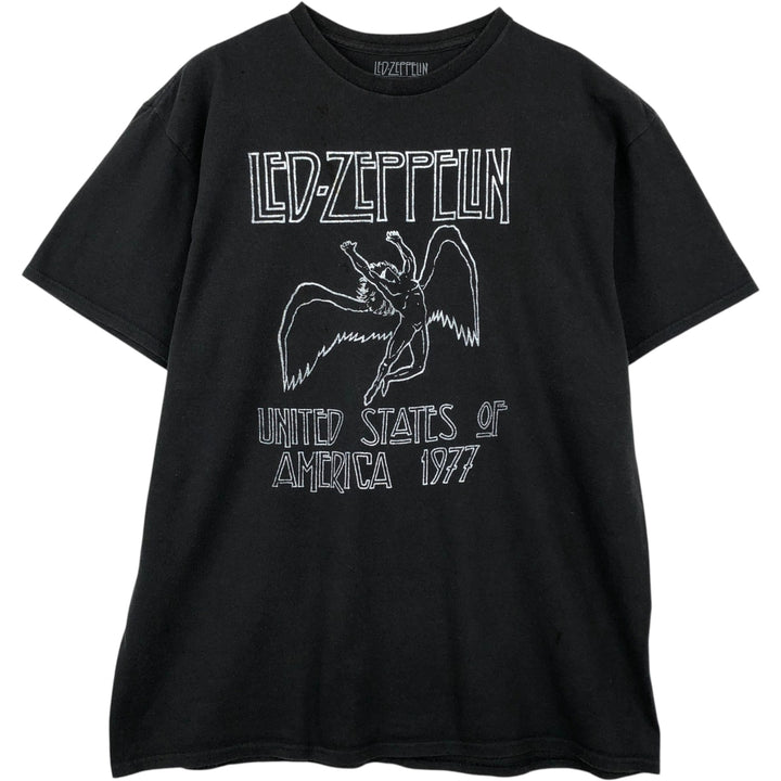LED ZEPPELIN Led Zeppelin Band T-shirt Band T Men's XL cotton black type Vintage Second Hand