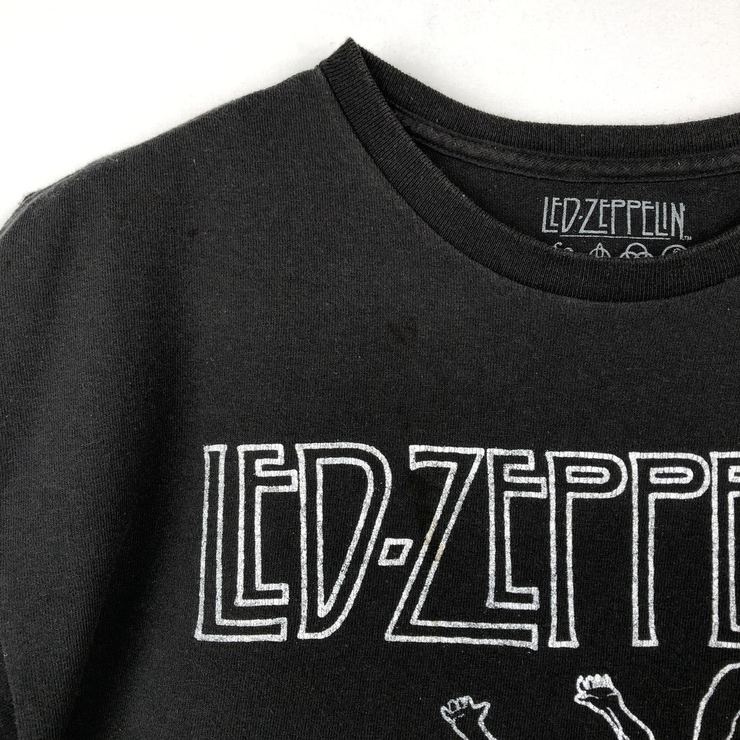 LED ZEPPELIN Led Zeppelin Band T-shirt Band T Men's XL cotton black type Vintage Second Hand
