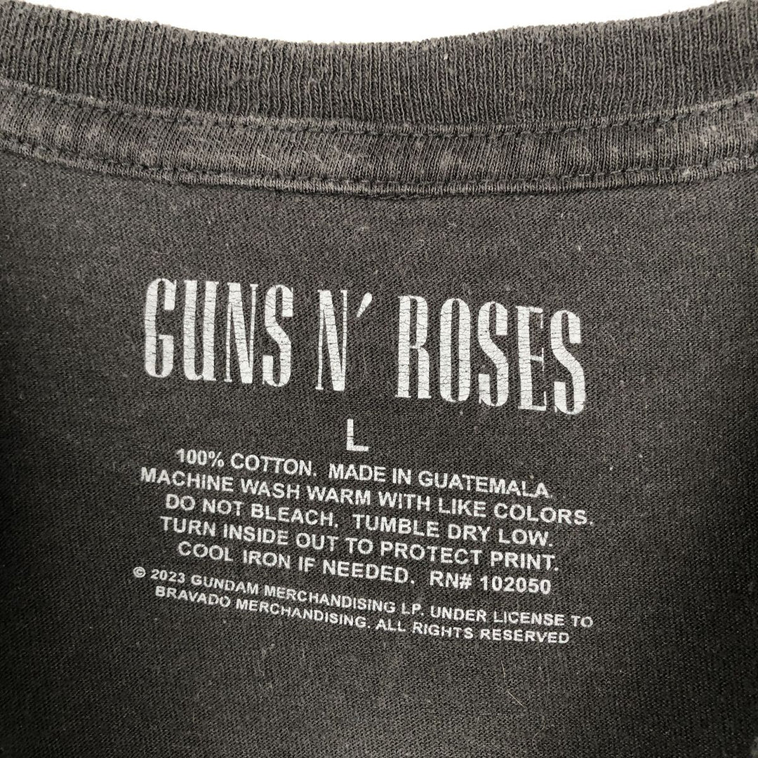 GUNS N' ROSES Guns N' Roses Band T-shirt Band T Men's L size cotton black type Vintage Second Hand