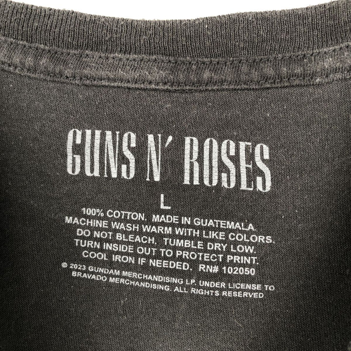GUNS N' ROSES Guns N' Roses Band T-shirt Band T Men's L size cotton black type Vintage Second Hand
