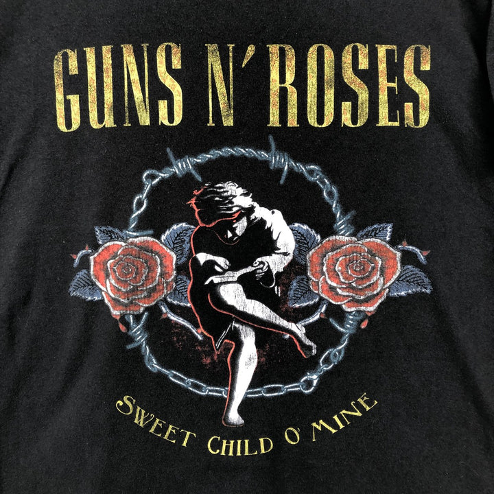 GUNS N' ROSES Guns N' Roses Band T-shirt Band T Men's L size cotton black type Vintage Second Hand