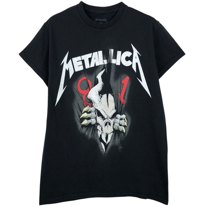 METALLICA Skull Pattern Band T-Shirt, Men's Size Small cotton black type Vintage Second Hand