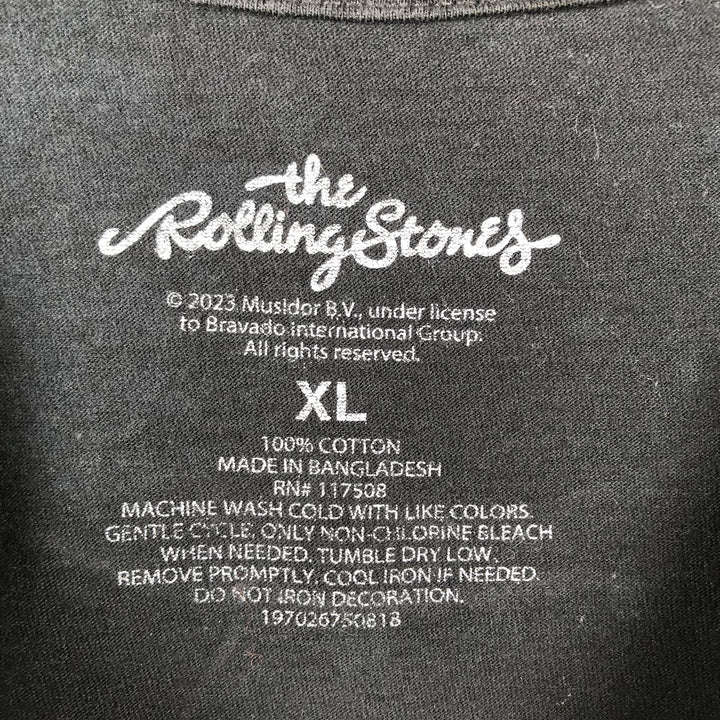 The Rolling Stones Band T-shirt, Men's XL cotton black type Vintage Second Hand