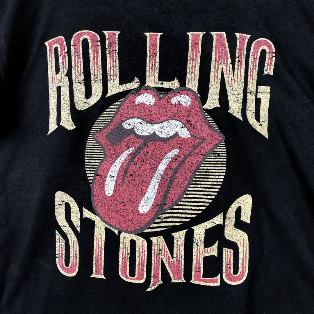 The Rolling Stones Band T-shirt, Men's XL cotton black type Vintage Second Hand