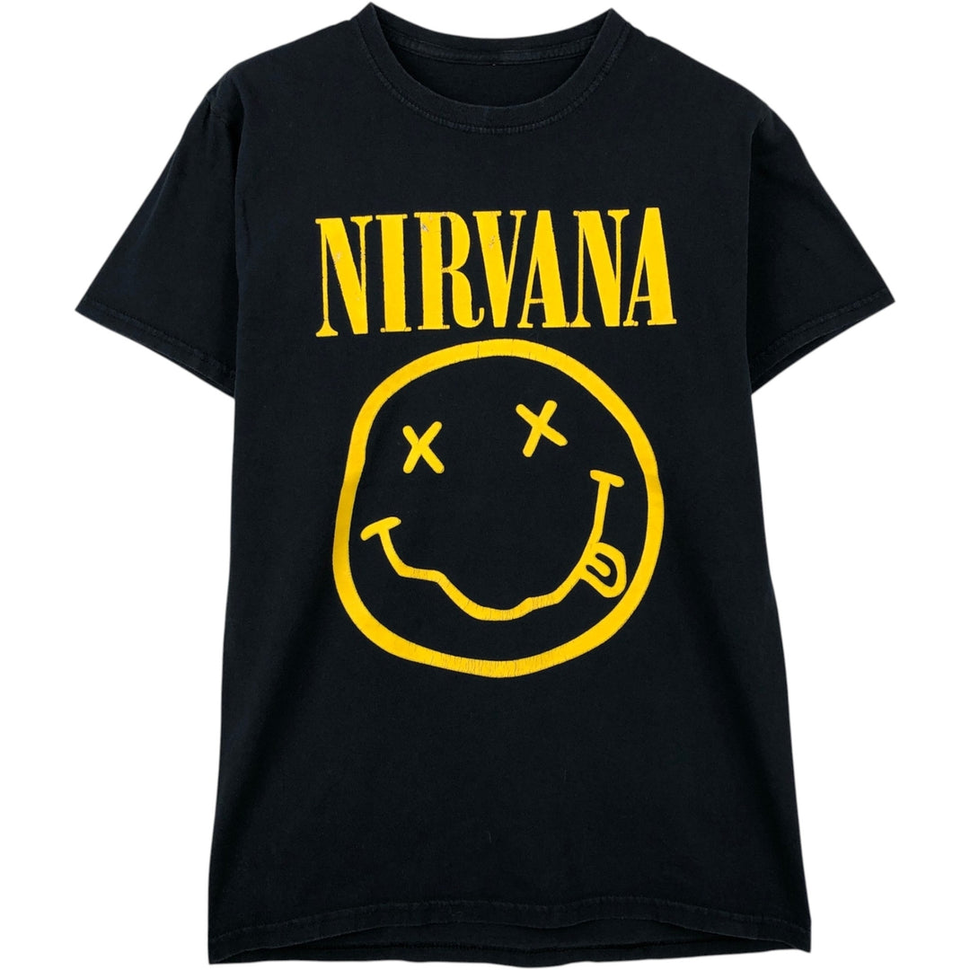 NIRVANA Nirvana Band T-shirt Band T Men's S size unclear black type Vintage Second Hand