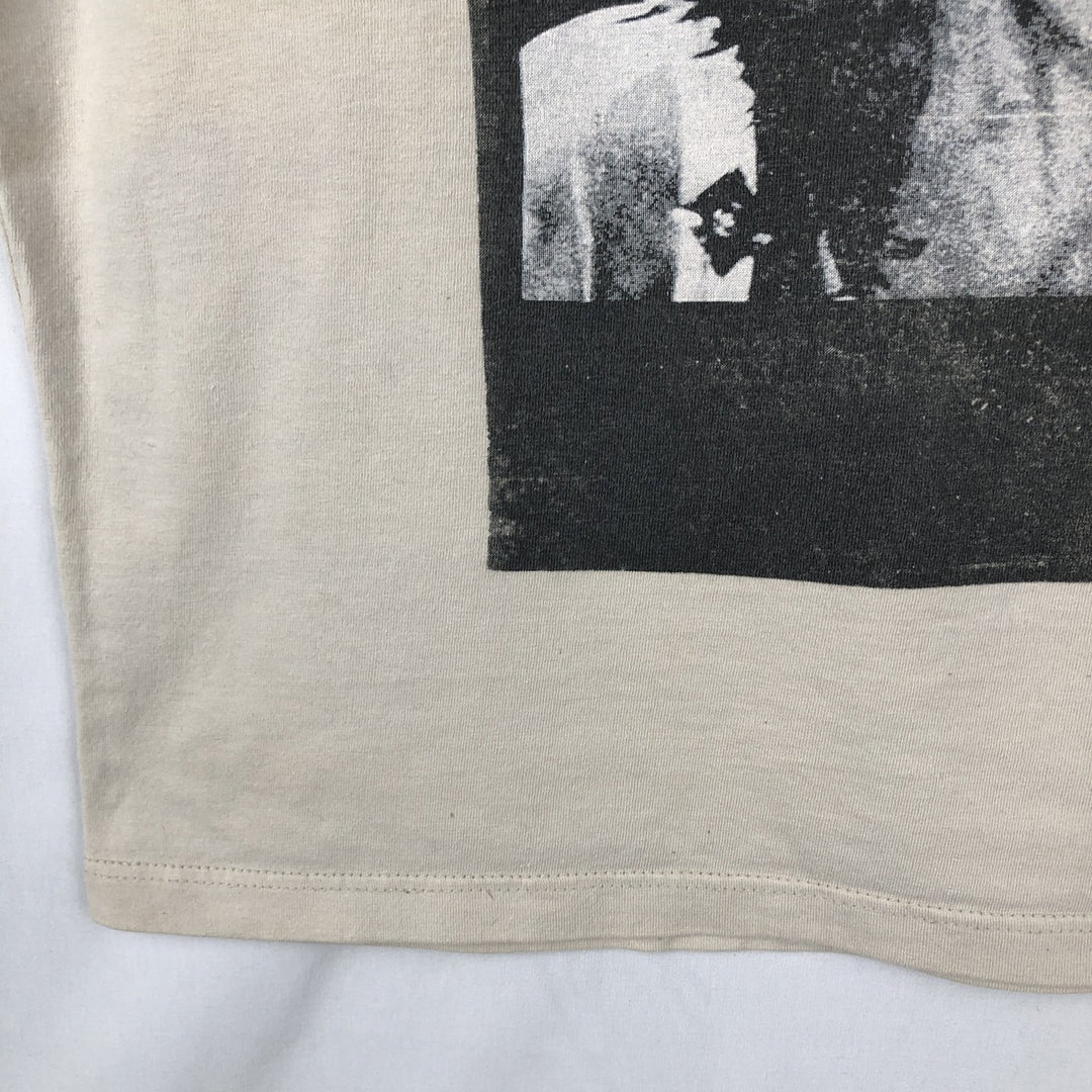 The Rolling Stones Band T-shirt, Men's M size cotton Beige type Vintage Second Hand