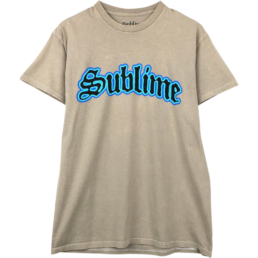 SUBLIME Band T-shirt, Men's M size cotton Khaki type beige Vintage Second Hand