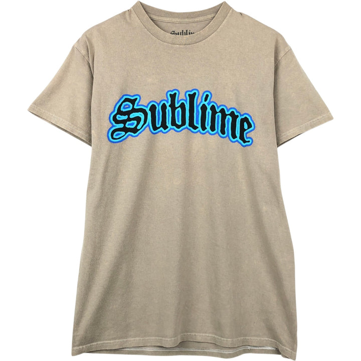 SUBLIME Band T-shirt, Men's M size cotton Khaki type beige Vintage Second Hand