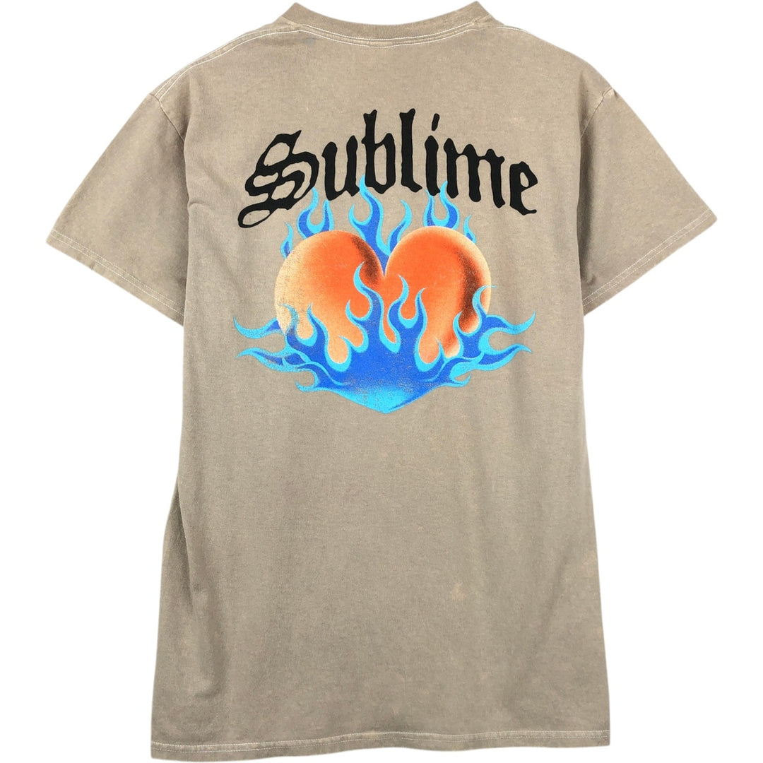 SUBLIME Band T-shirt, Men's M size cotton Khaki type beige Vintage Second Hand