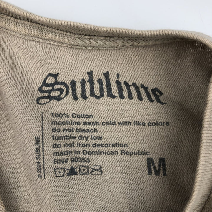 SUBLIME Band T-shirt, Men's M size cotton Khaki type beige Vintage Second Hand