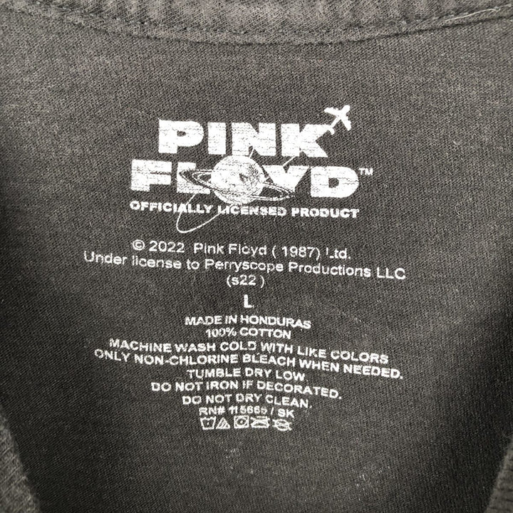 PINK FLOYD Pink Floyd Band T-shirt Band T Men's L size cotton black type Vintage Second Hand