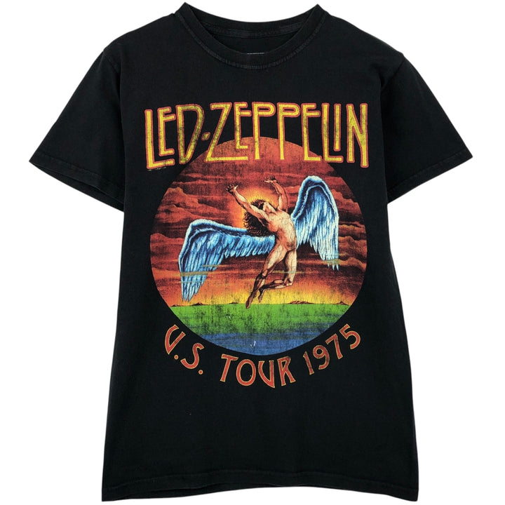 LED ZEPPELIN Led Zeppelin Band T-shirt Band T Men's M size cotton black type Vintage Second Hand