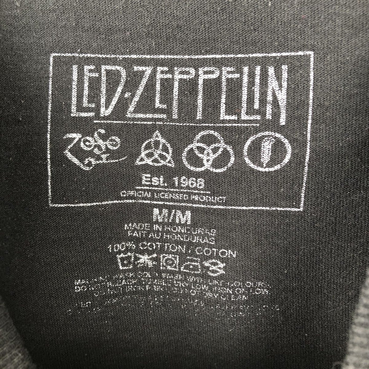 LED ZEPPELIN Led Zeppelin Band T-shirt Band T Men's M size cotton black type Vintage Second Hand