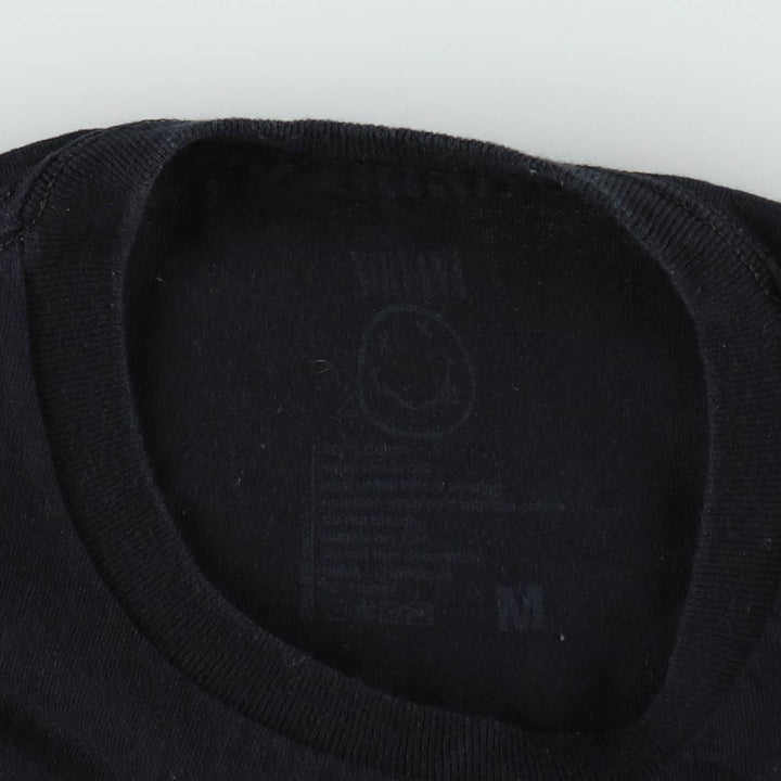 NIRVANA Nirvana Band T-shirt, Band T, Men's M size cotton black type Vintage Second Hand