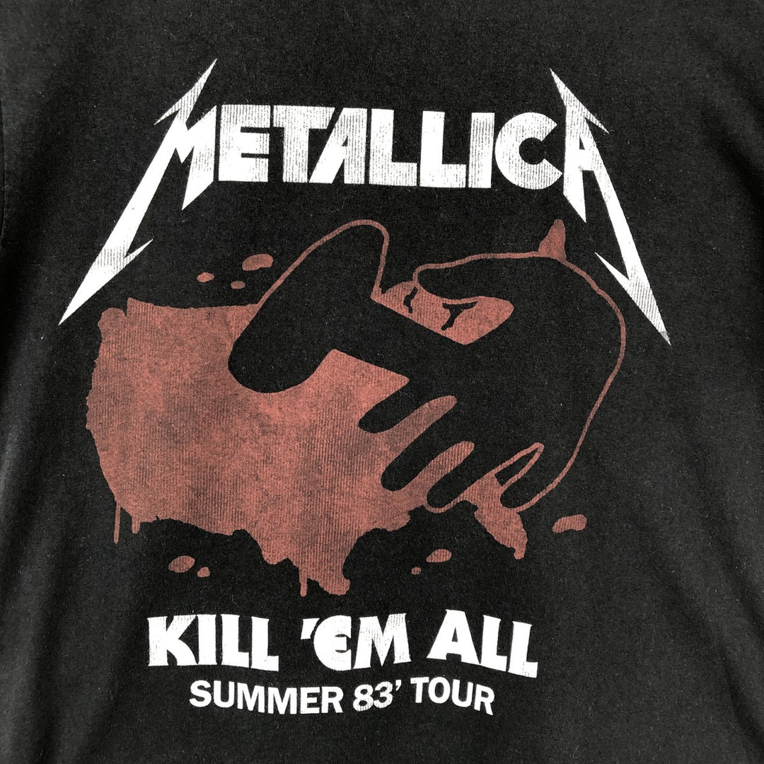METALLICA Metallica Band T-shirt Band T Men's M size cotton black type Vintage Second Hand