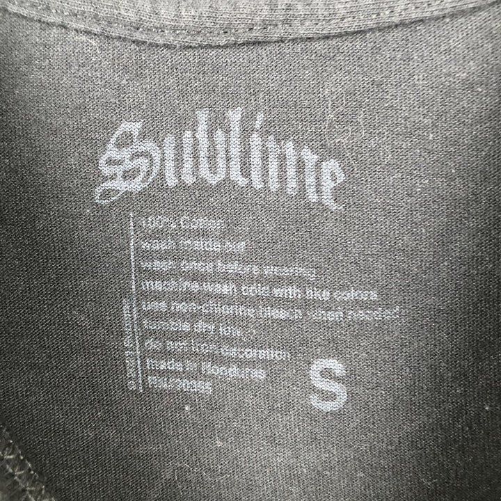 SUBLIME Band T-shirt, Men's S size cotton black type Vintage Second Hand