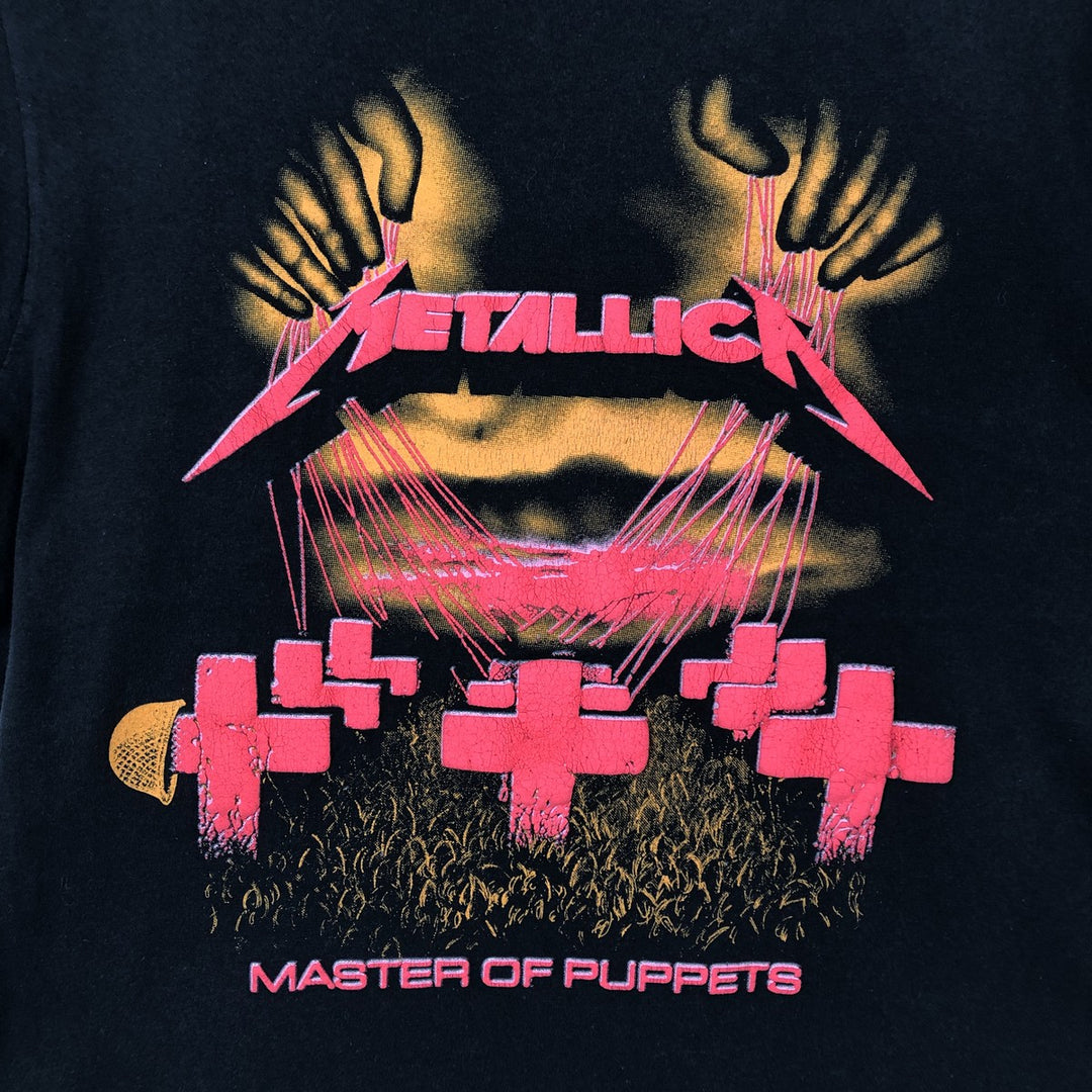METALLICA Metallica Band T-shirt Band T Men's L size cotton black type Vintage Second Hand