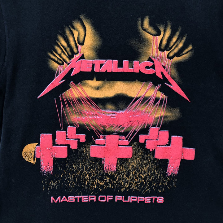 METALLICA Metallica Band T-shirt Band T Men's L size cotton black type Vintage Second Hand