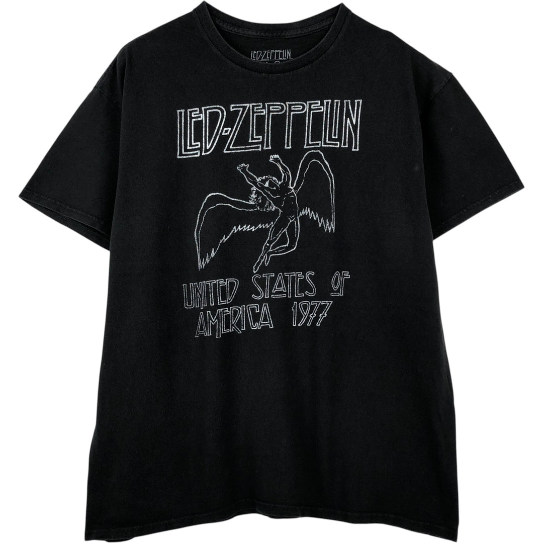 LED ZEPPELIN Led Zeppelin Band T-shirt Band T Men's XL cotton black type Vintage Second Hand