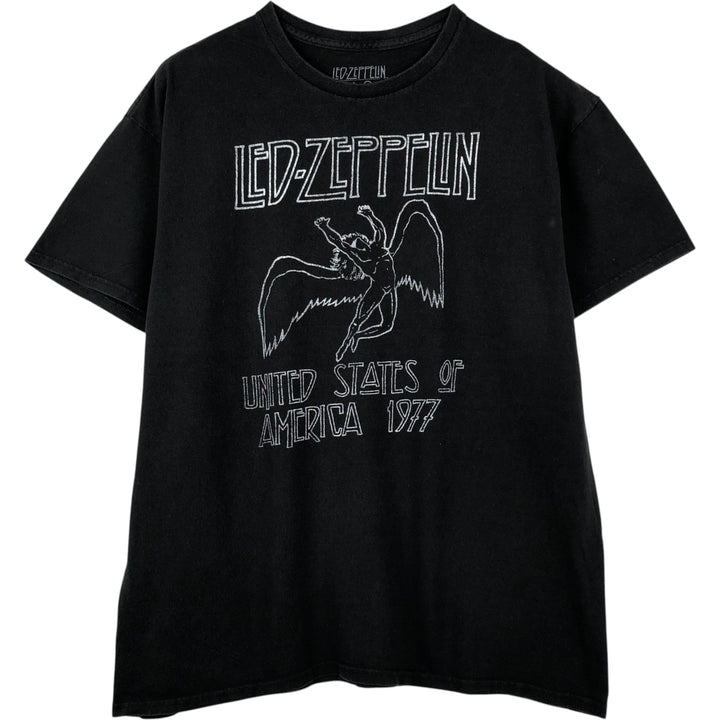 LED ZEPPELIN Led Zeppelin Band T-shirt Band T Men's XL cotton black type Vintage Second Hand