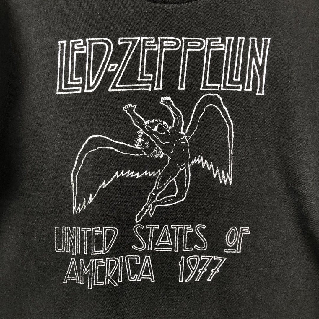 LED ZEPPELIN Led Zeppelin Band T-shirt Band T Men's XL cotton black type Vintage Second Hand