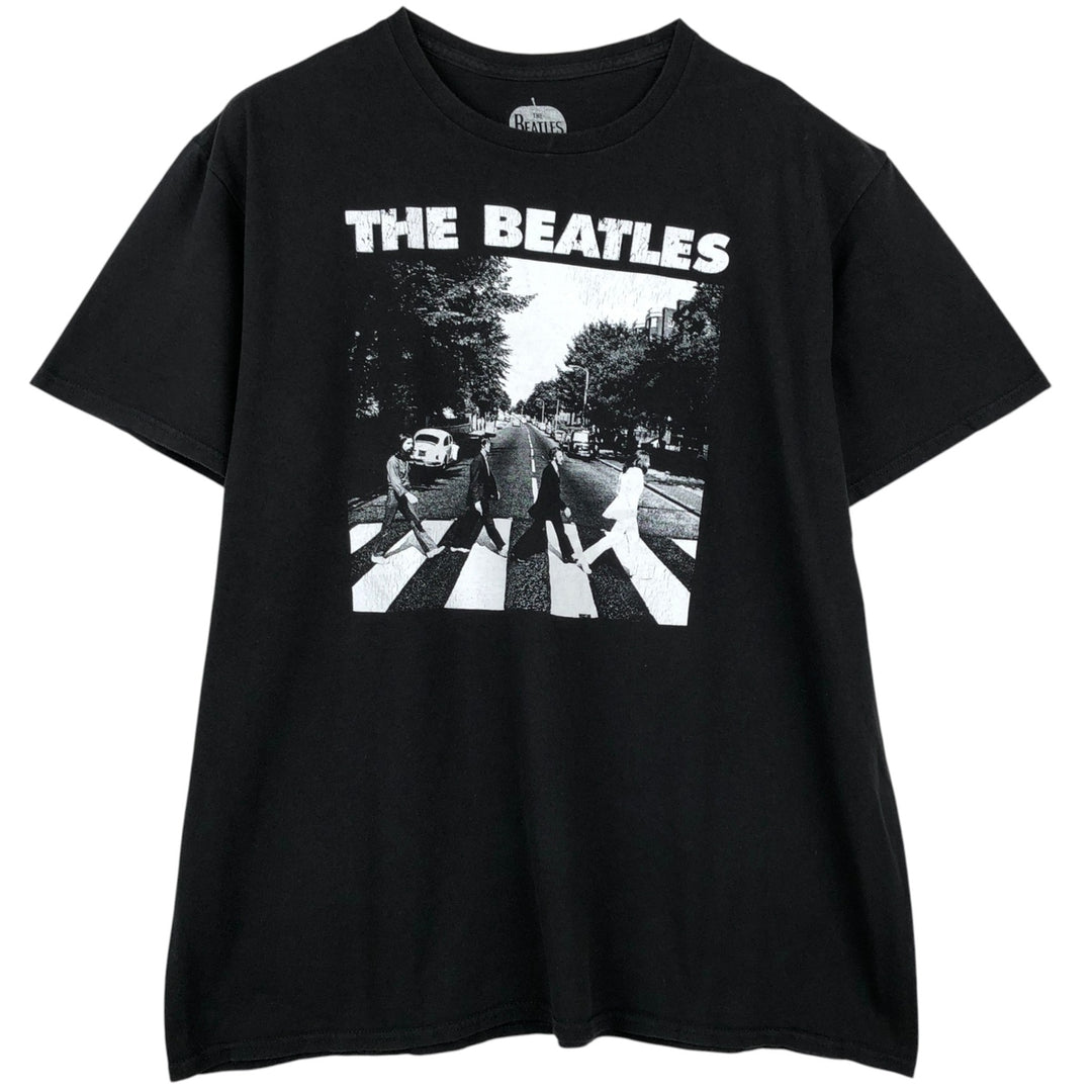 THE BEATLES Band T-shirt, Band T, Men's XL size cotton black type Vintage Second Hand