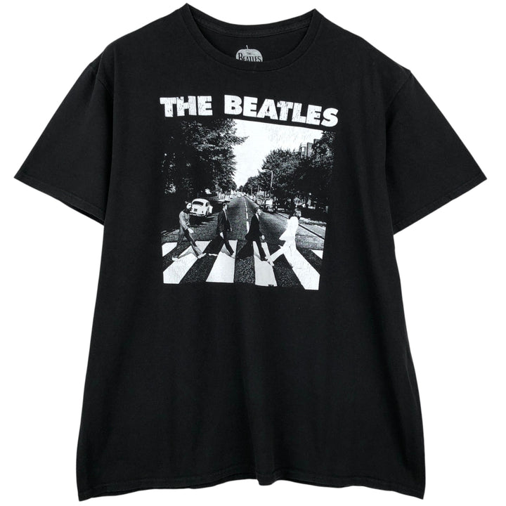 THE BEATLES Band T-shirt, Band T, Men's XL size cotton black type Vintage Second Hand