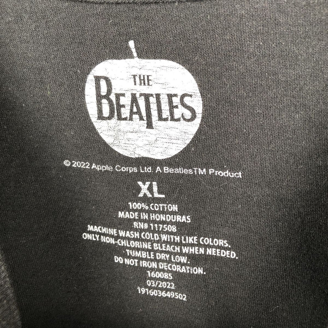 THE BEATLES Band T-shirt, Band T, Men's XL size cotton black type Vintage Second Hand