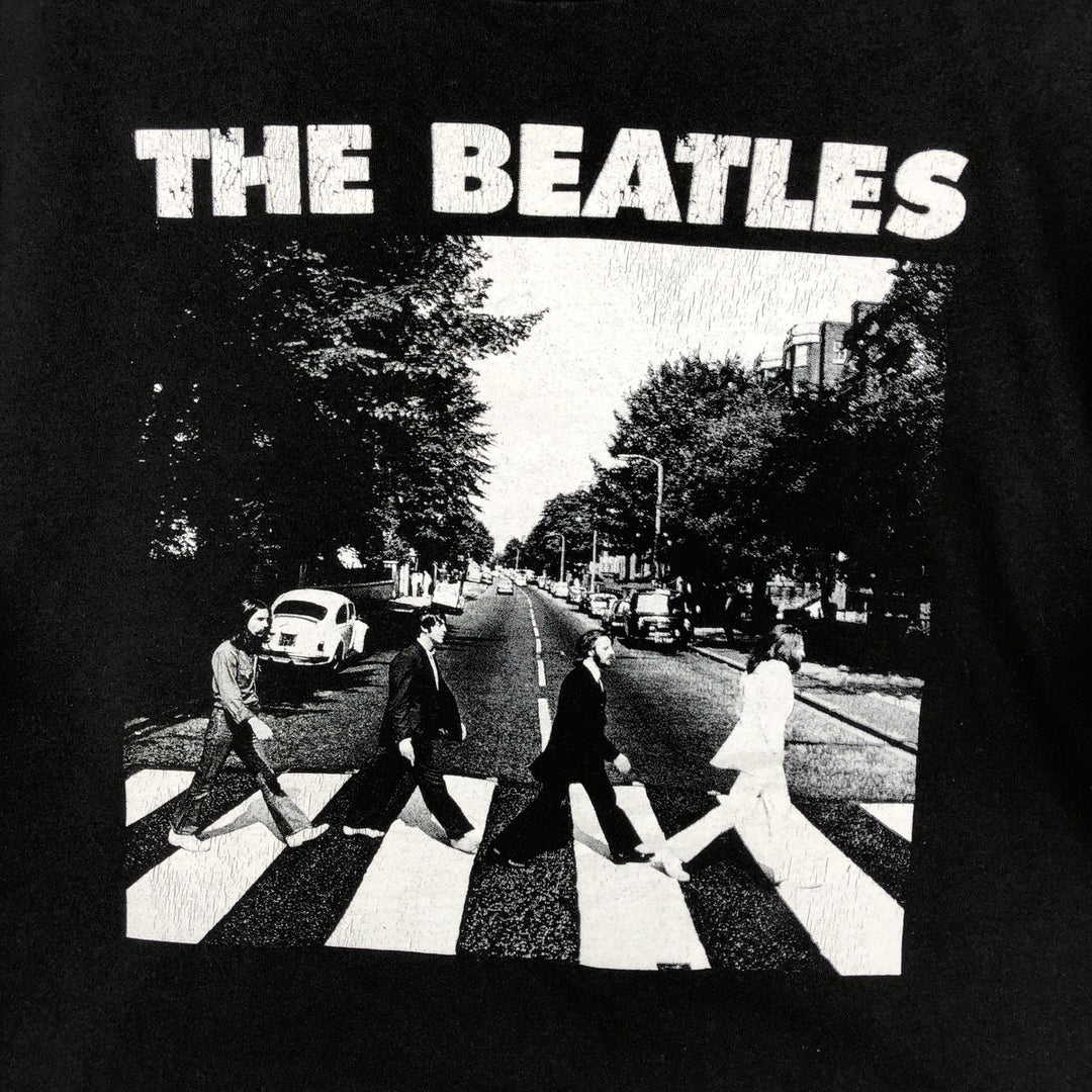 THE BEATLES Band T-shirt, Band T, Men's XL size cotton black type Vintage Second Hand