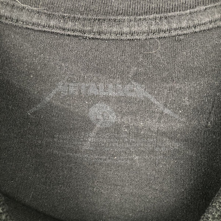 METALLICA Metallica Band T-shirt Band T Men's L size unclear black type Vintage Second Hand