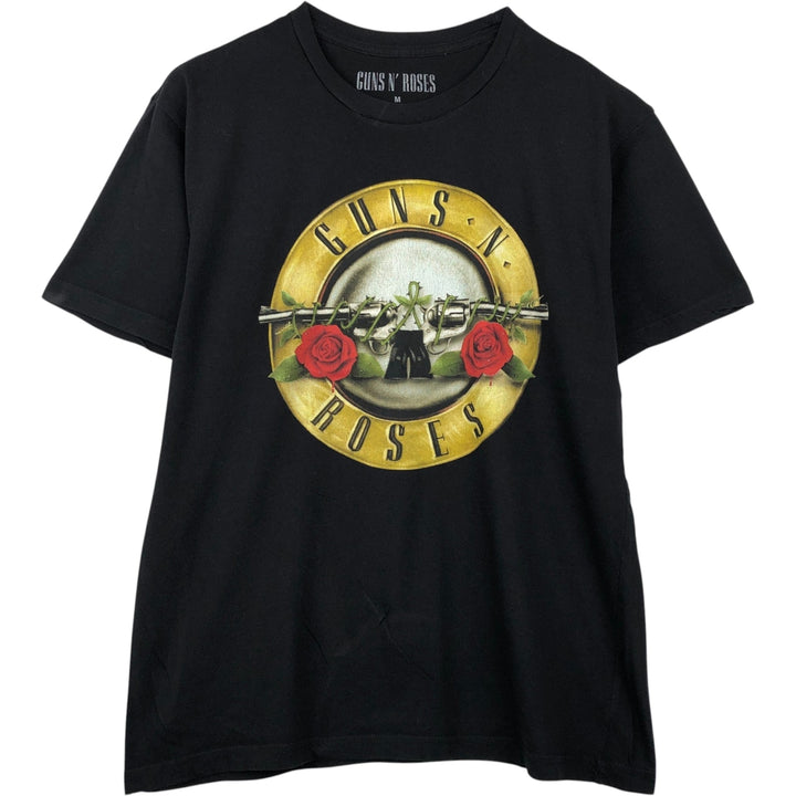GUNS N' ROSES Guns N' Roses Band T-shirt Band Tee Men's M size cotton black type Vintage Second Hand
