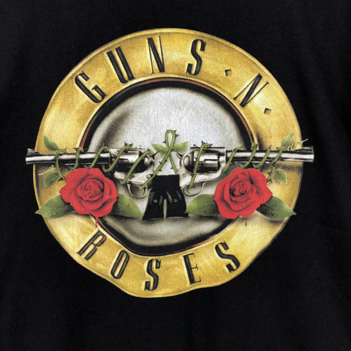 GUNS N' ROSES Guns N' Roses Band T-shirt Band Tee Men's M size cotton black type Vintage Second Hand